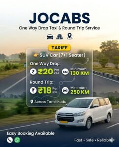 Jocabs innova Cab Tariff