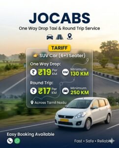 Jocabs Suv Cab Tariff